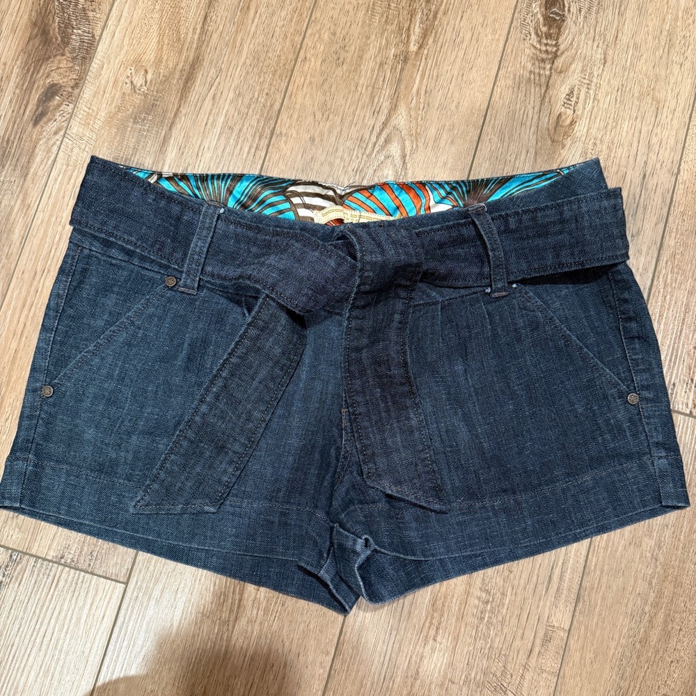 Denim Women's Shorts with Belt